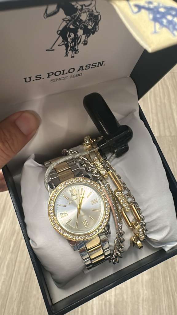 Accesorios / Reloj de Mujer / Dorado con plateado / Marco Redondo / Us Polo / B080126-91462