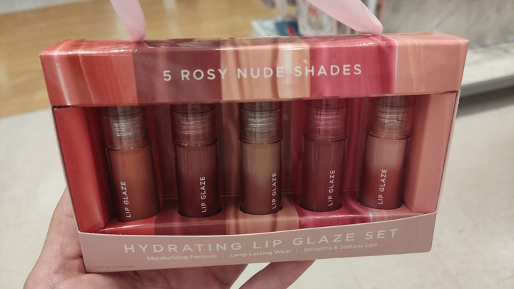 Maquillaje /Hidrating Lip Glaze Set / 5 Rosy Nude shades / ZZ /MRS080626-8562