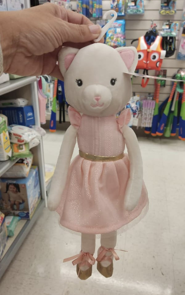 Juguete / peluche de gatito bailarina  / 32cm / B. Toys / MRS080626-8562
