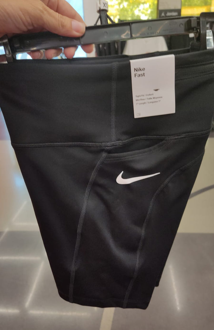 Short cortos de correr para mujer Nike Dri-FIT Fast / Negro- Talla L