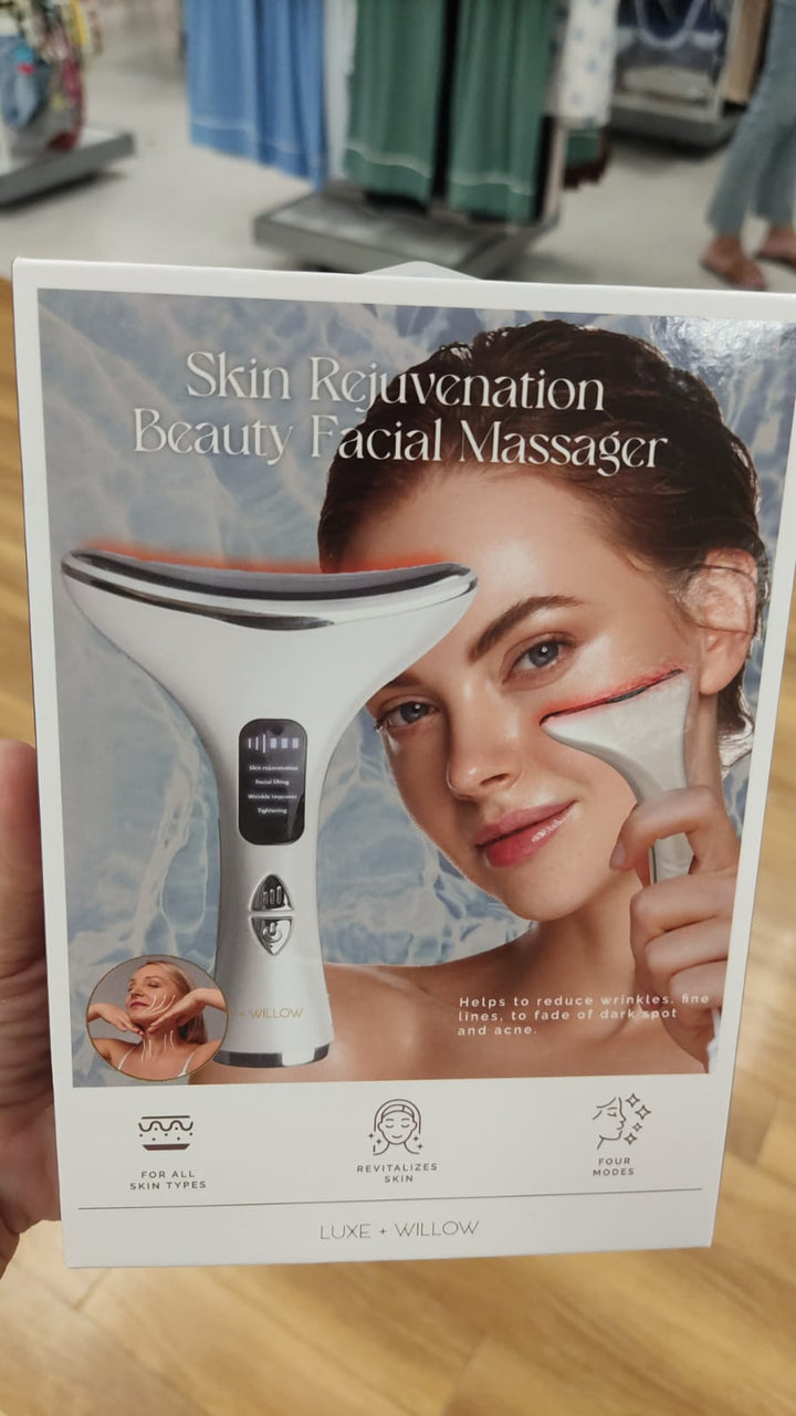 Cuidado personal / Masajeador facial Luxe + Willow / vibración y luz LED / TJ081026-3339