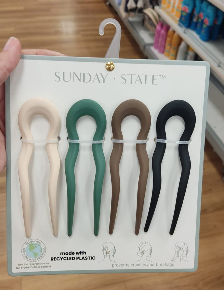 Accesorio / Set de horquillas para el cabello / 4 piezas / Sunday State / MRS081526-4586