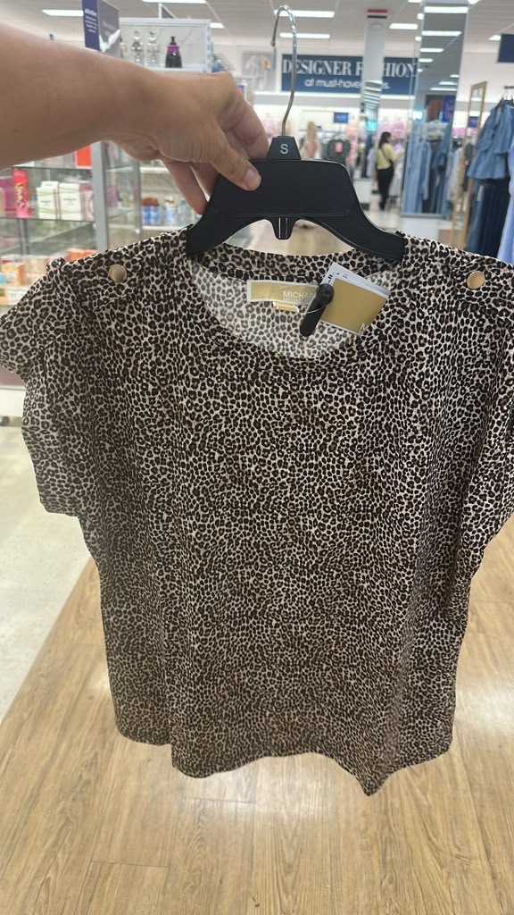 Blusa mujer / Manga Corta /  Animal print  cafe / MK / MRS081326-6533