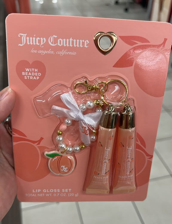 Maquillaje / Lip Gloss Set con Llavero / 3 piezas / Juicy Couture / B082426-15997
