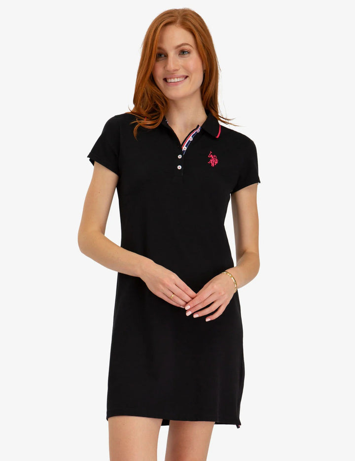 AP / Vestido Mujer US POLO con Puntas / Negro- Talla L
