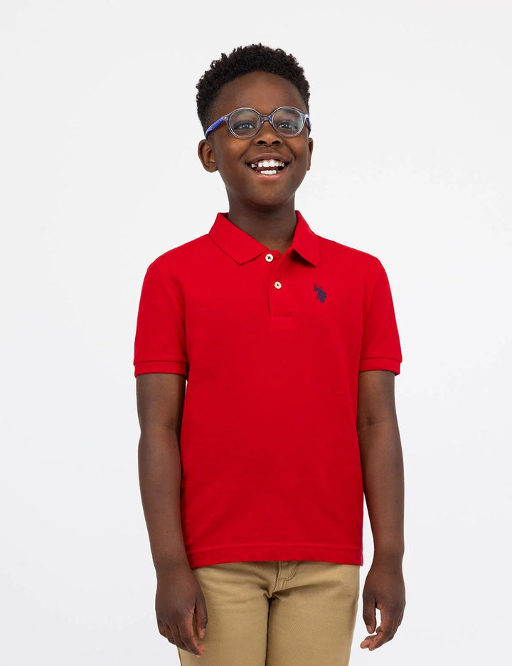 AP / Polo pique niño US POLO / Rojo-  Talla S(6/7)