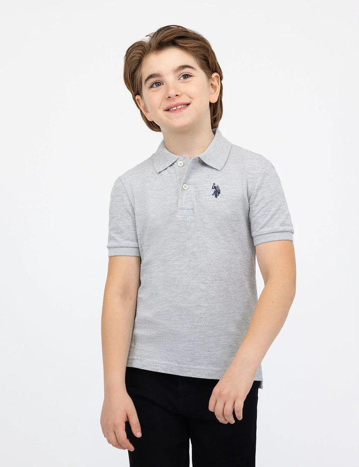 AP / Polo pique niño US POLO / Gris-  Talla S(6/7)