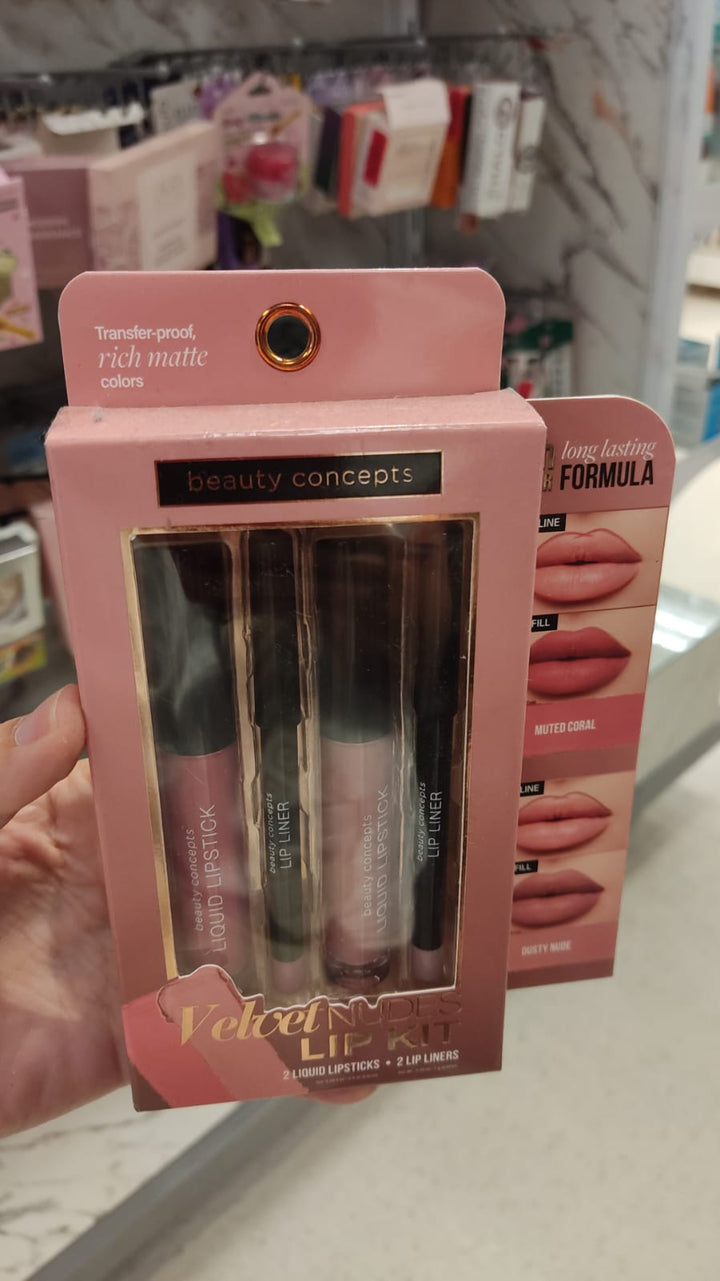Maquillaje /  Beauty Concepts Velvet Nudes Lip Kit / 4 piezas  / MRS091226-4418