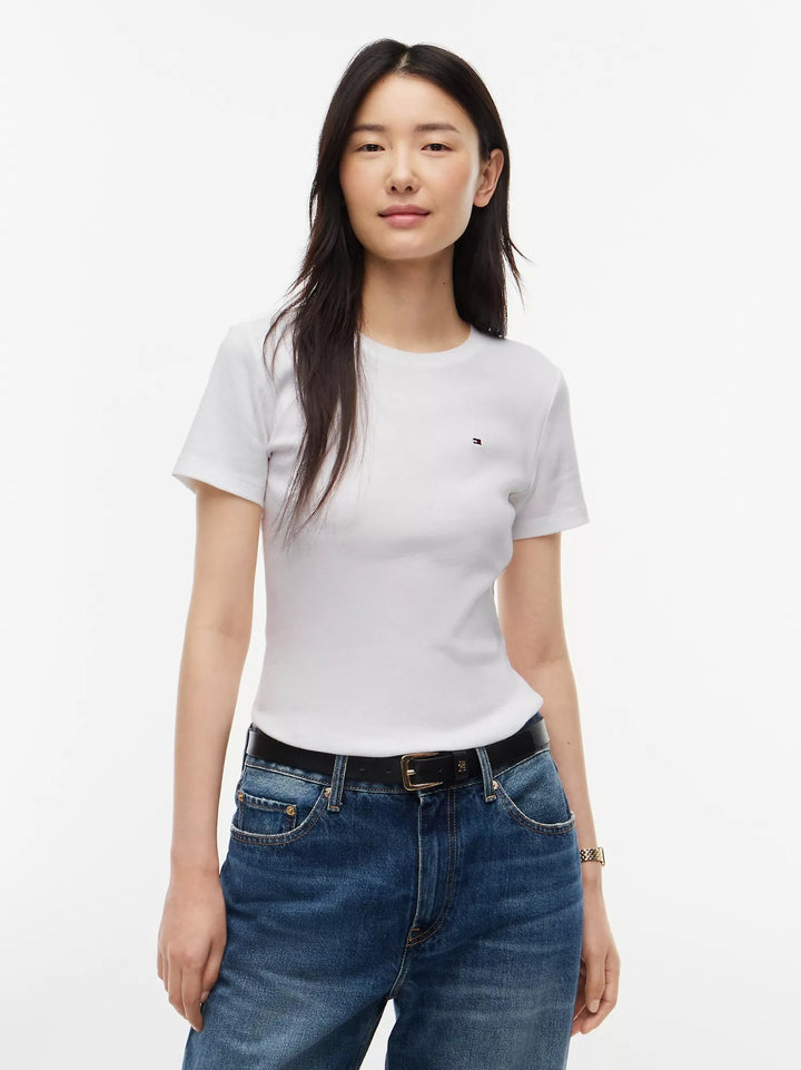 AP / Blusa mujer (cuello redondo) TH - Talla S / Blanco