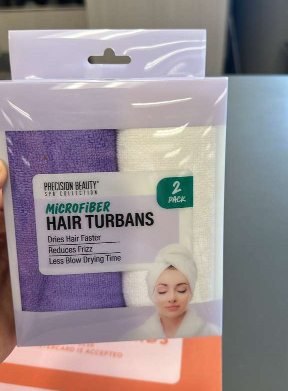 Cuidado personal / Microfiber Hair Turbans / 2 Pack / Precision Beauty / TJ092826-3890