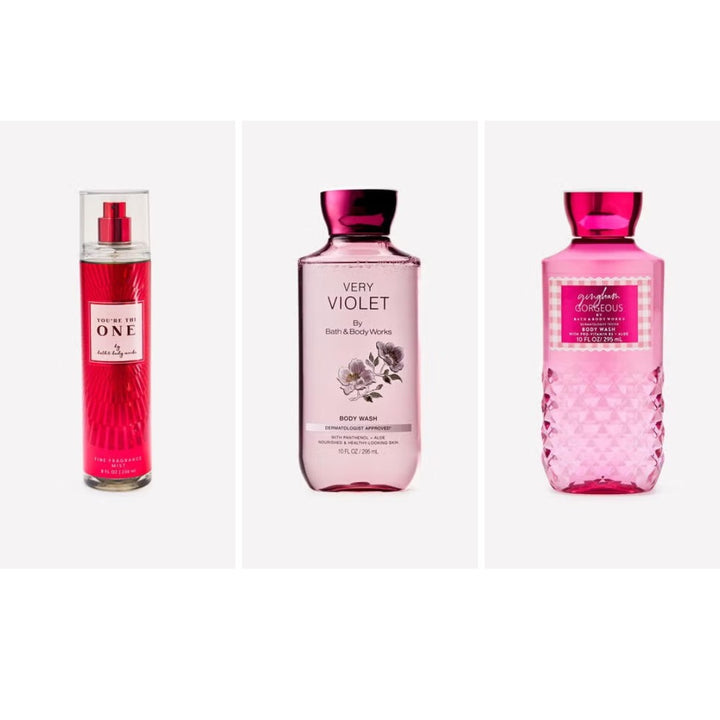 AP / 3 x 17,500 / Fine Fragrance Mist (You're the One ) Body Wash (Very Violet,  Gingham Gorgeous) / BBW