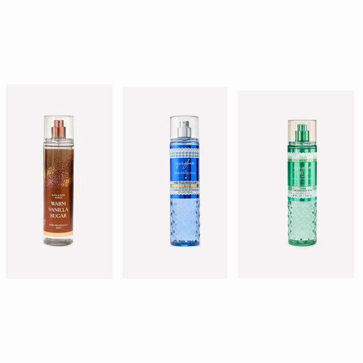 AP / 3 x 17,500 / Fine Fragrance Mist / Warm Vanilla Sugar / Gingham Clásico / Gingham Fresh / BBW