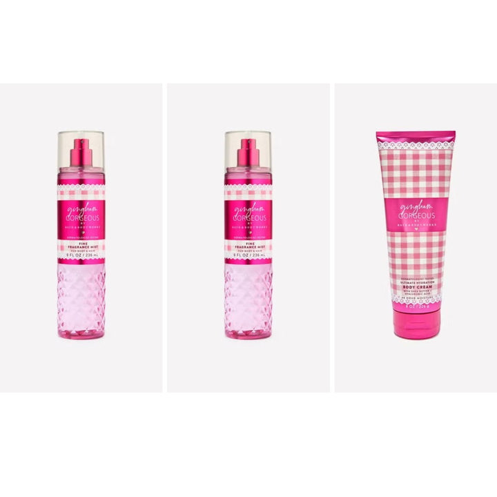 AP / 3 x 17,500 / Fine Fragrance Mist / Body Cream / Gingham Gorgeouss /BBW
