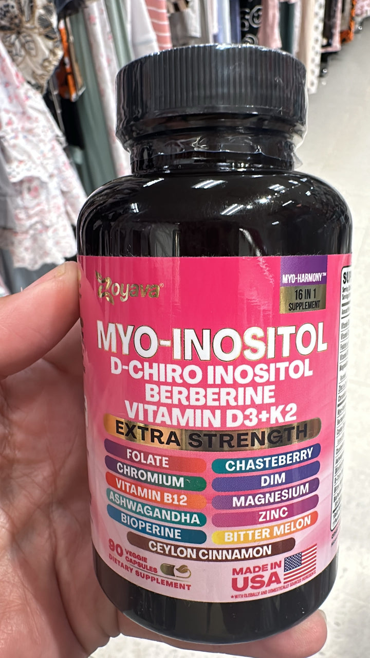Vitamina / MYO-inositol D-Chiro Inositol Berberine Vitamina D3+K2/ 90 capsules / TJ101126-6515