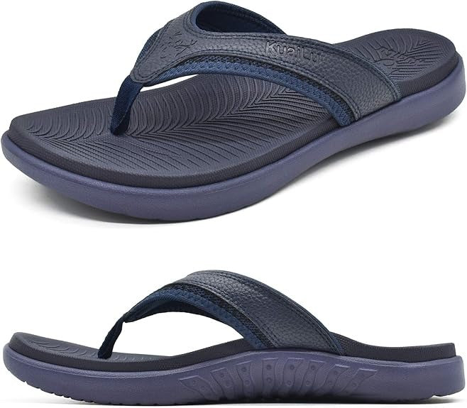 AP / KuaiLu - Sandalias deportivas para hombre con soporte de arco ortopédico / Azul / Talla 13