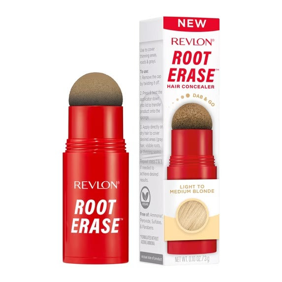 DC / Revlon Root Erase - Corrector de Cabello, Temporal, 07 Rubio Claro Medio, 0.10 oz.