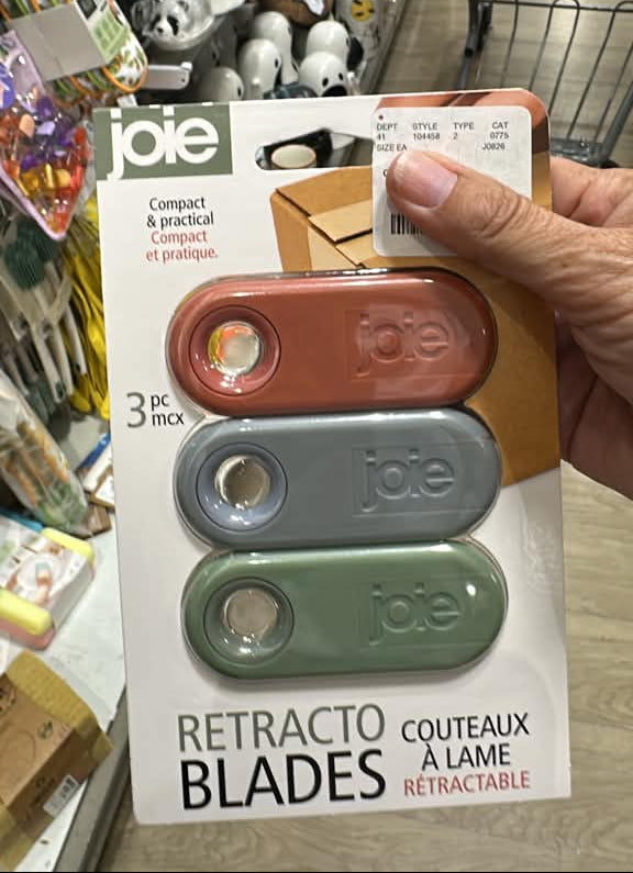 Hogar / Juego de 3 cuchillas retráctiles mini / Joie / MRS101726-6075