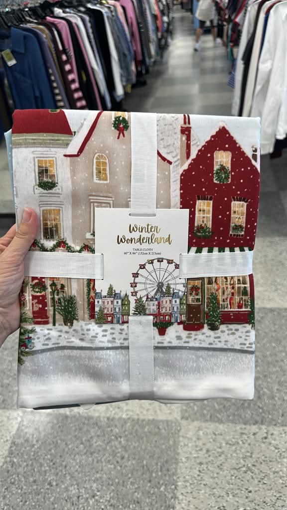 Hogar / Navidad / Mantel de Mesa Navideño / 60"x 84" (152cm x 213cm) /  Winter Wonderland / R110826-6281-6