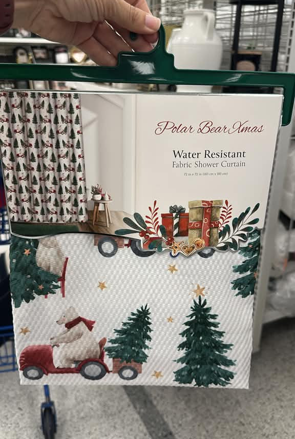 Hogar / Navidad / Cortina de ducha de tela / Polar Bear Xmas / 72" x 72" / R111026-6283-5