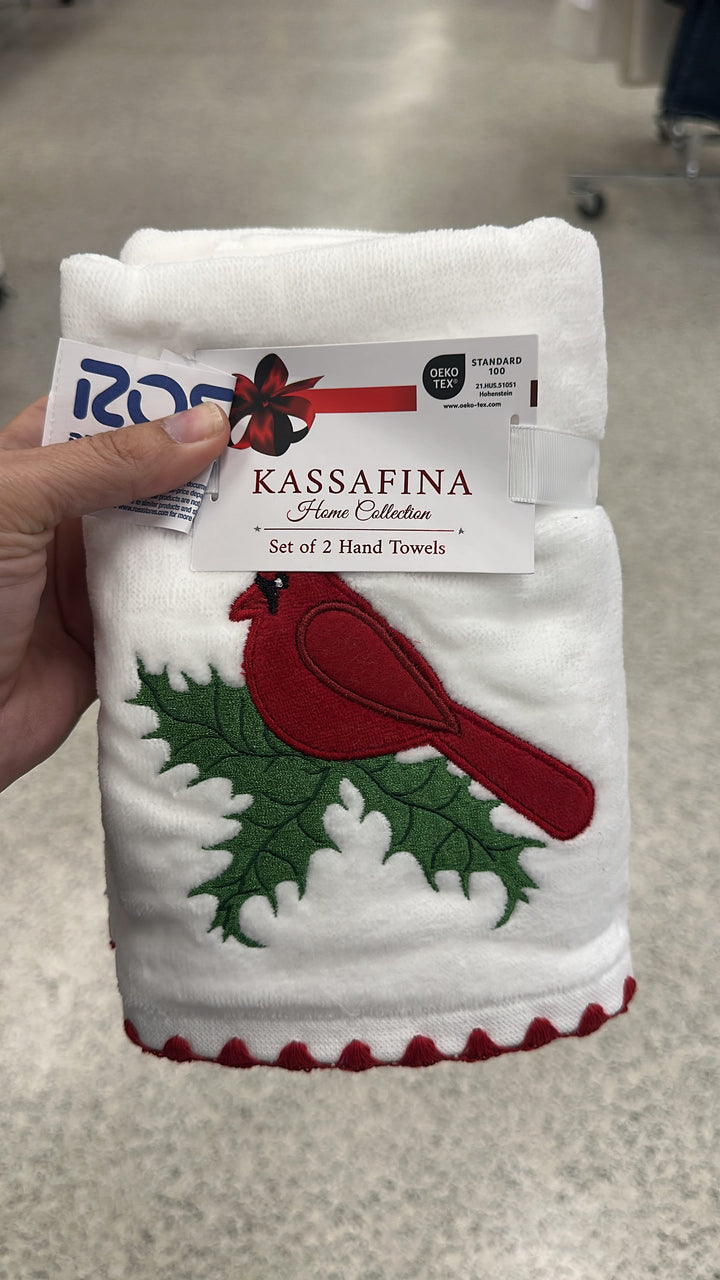 Hogar / Navidad / Juego de 2 Toallas de Mano / Kassafina / R111926-6292-3