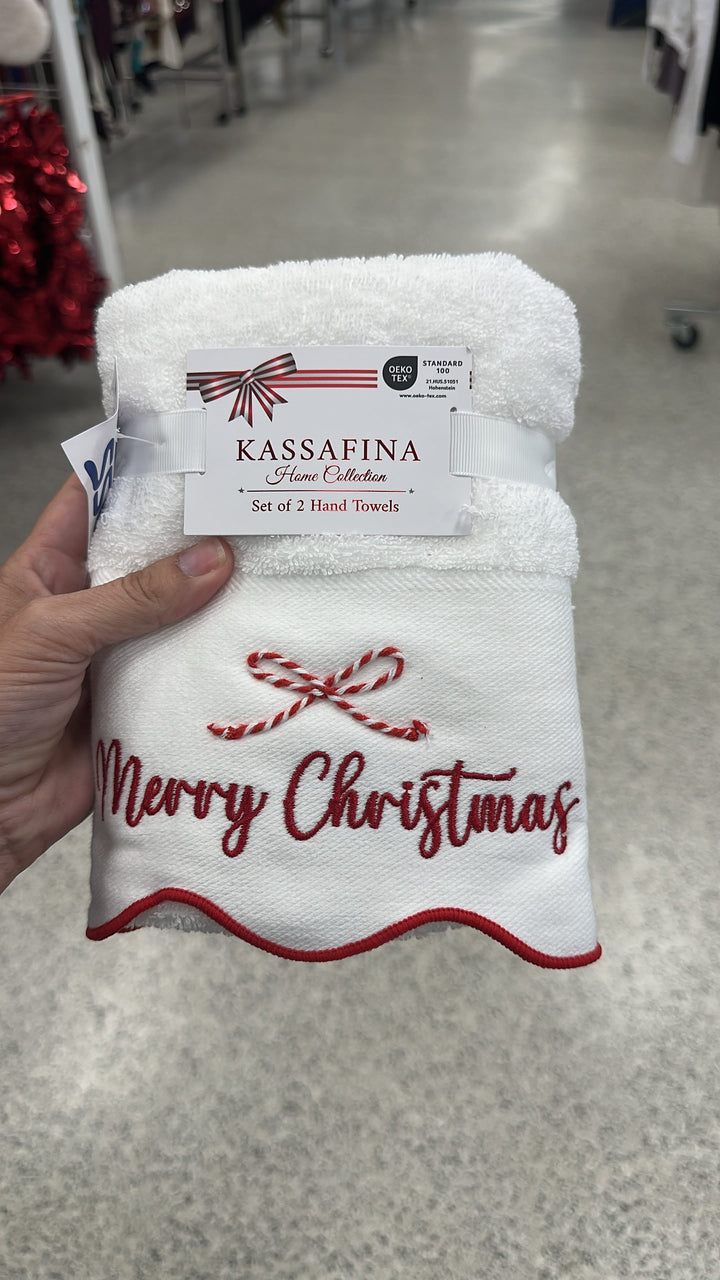 Hogar / Navidad / Juego de 2 Toallas de Mano / Kassafina / R111926-6292-3