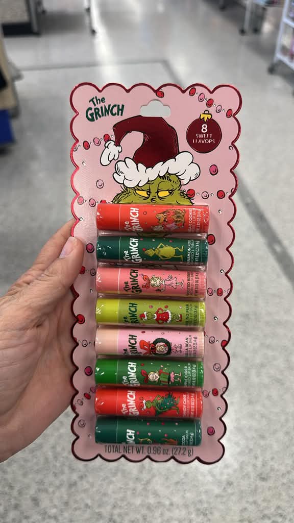 Maquillaje / Navidad / Set de 8 bálsamos labiales de "El Grinch"/ R112226-6295-5