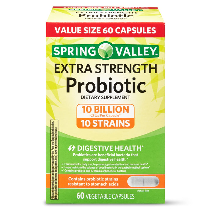 Vitamina / Suplemento / Probiótico / SPRING VALLEY - Extra Strength Probiotic / 60 Vegetable Capsules
