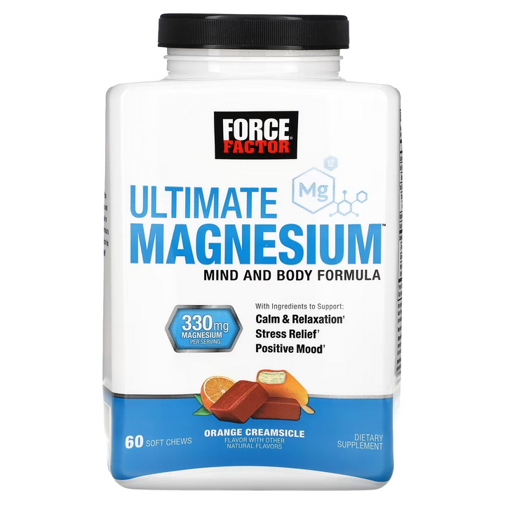 Vitamina / Suplemento / Mineral / Magnesio / FORCE FACTOR -Ultimate Magnesium / 60 Soft Chews