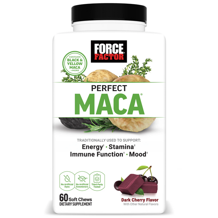 Vitamina / Suplemento / Antioxidante / FORCE FACTOR - Perfect Maca  / 60 Soft Chews