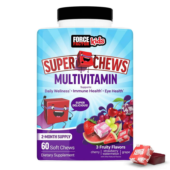 Vitamina / Suplemento / Sistema Inmunológico / FORCE FACTOR KIDS - Super Chews Multivitamin  / 60 Soft Chews