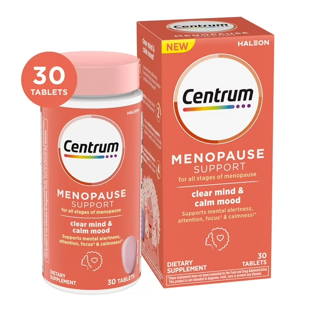Vitamina / Suplemento / Menopausia / Mujer / CENTRUM - Menopause Support Clear Mind & Calm  / 30 Tabletas