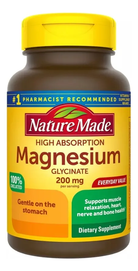 Vitamina / Suplemento / Mineral / NATURE MADE - Magnesio Glycinate 200 mg / 70 Capsules