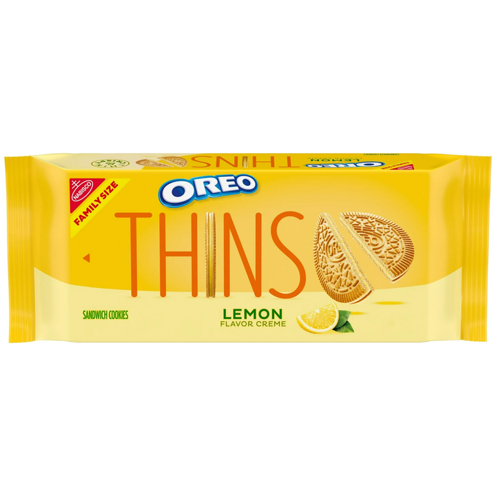 Antojos / Galletas / OREO - Galletas Sándwich Thins con Crema de Limón / Tamaño Familiar, 11.78 oz