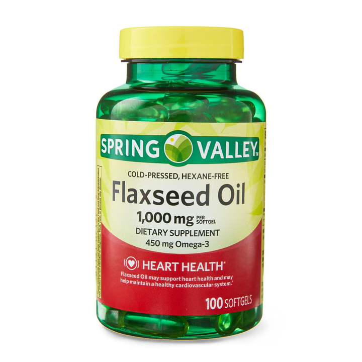 Vitamina / Suplemento / SPRING VALLEY - Flaxseed Oil Dietary Supplement 1,000 mg / 100 Softgels