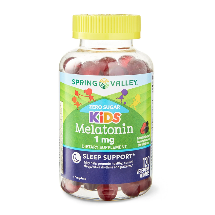 Vitamina / Suplemento / Apoyo del Sueño / Melatonina / SPRING VALLEY - Kids Melatonin Sleep 1 mg (Zero Sugar) / 120 Vegetarian Gummies