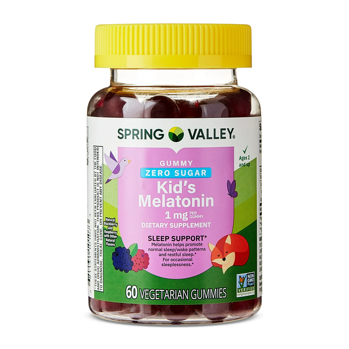 Vitamina / Suplemento / Apoyo del Sueño / Melatonina / SPRING VALLEY - Kids Melatonin Sleep 1 mg (Zero Sugar) / 60 Vegetarian Gummies