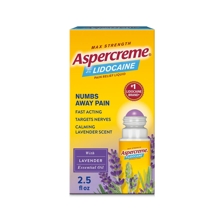 Medicamento / Analgésico Tópico / Dolor Articular y Muscular / ASPERCREME - Lidocaine Pain Relief Roll-On with Essential Oils / Lavender / 2.5 fl oz