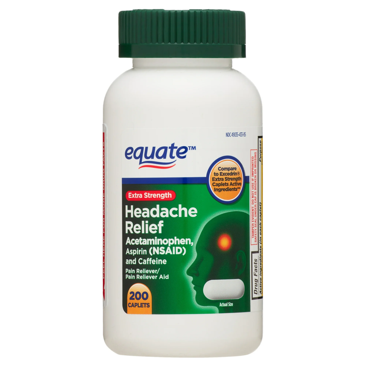 Medicamento / Analgésico Oral / Alivio del Dolor / Acetaminofén / EQUATE - Extra Strength Headache Relief Caplets / 200 Caplets