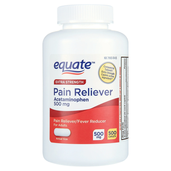 Medicamento / Analgésico Oral / Alivio del Dolor / Acetaminofén / EQUATE - Extra Strength Pain Relief Acetaminophen 500 mg /  500 Caplets