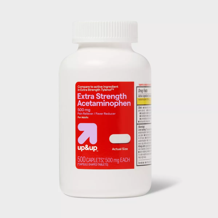 Medicamento / Analgésico Oral / Alivio del Dolor / Acetaminofén / Up&Up™ - Acetaminophen Extra Strength Pain Reliever & Fever Reducer 500 mg / 500 Caplets
