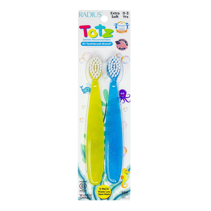 Higiene dental / Pasta Dental / Infantil / RADIUS - Toothbrush Totz Extra Soft / 2 unidades