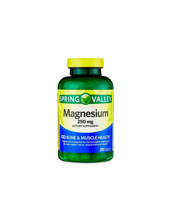 Vitamina / Suplemento / Salud Ósea y Muscular / Magnesio / SPRING VALLEY - Magnesium 250 mg /  250 Tablets