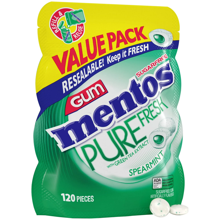 Antojos / Chicle sin Azúcar / Mentos Pure Fresh / 120 piezas