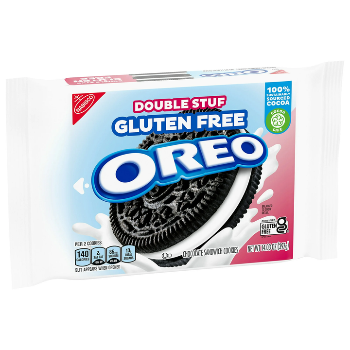 Antojos / Galletas / Gluten Free / OREO - Galletas de sándwich de chocolate (Double Stuf) sin Gluten / 14.03 oz