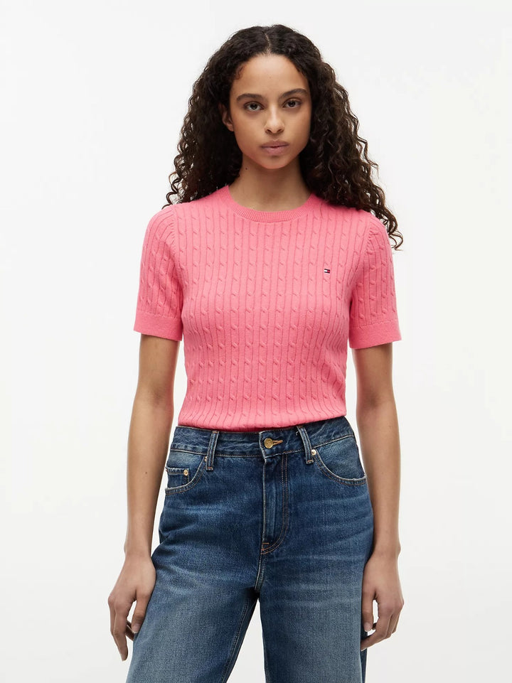 Blusa mujer / manga corta / Rosa / TH / Talla M