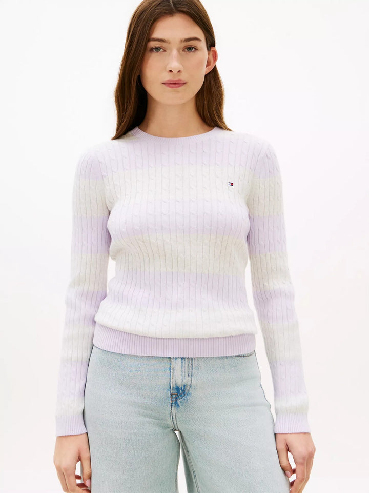 Suéter mujer /  Lila con rayas / TH / Talla XXL